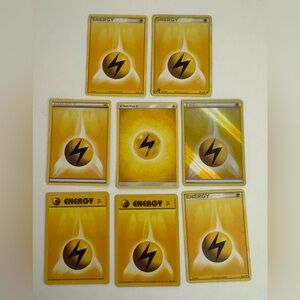 Lightning energy Pokémon cards